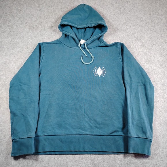 A.P.C. Other - APC US Mens Teal Blue Graphic Logo Hoodie Made in USA Size M